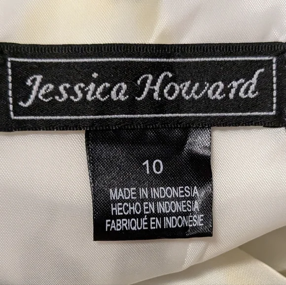 Jessica Howard Retro 60s Sleeveless Scoop Neck Fit Flare White Yellow Floral 10 - Picture 15 of 16